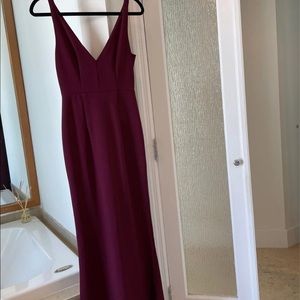 LuLu’s Burgundy floor length gown size XS